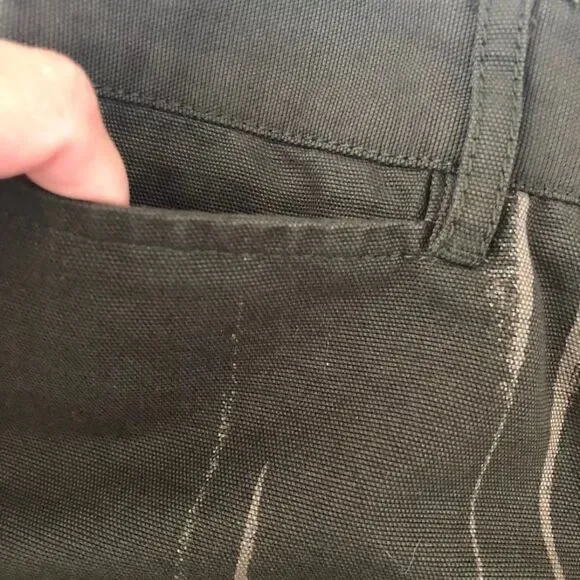 Proenza Schouler Army Green/Tan Streaks Shorts 4 - Picture 4 of 7